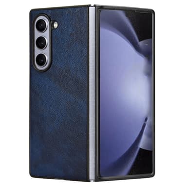 SKALO Samsung Z Fold6 PU-nahkainen Suojakuori - Sininen