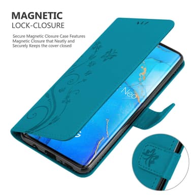 Oppo FIND X2 NEO Suojakuori Lompakkokotelo (Sininen)