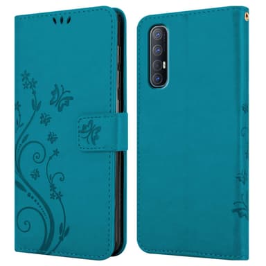 Oppo FIND X2 NEO Suojakuori Lompakkokotelo (Sininen)