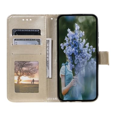 SKALO Xiaomi Redmi A3 Mandala lompakkokotelo - Kulta