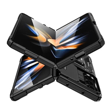 SKALO Samsung Z Fold6 Armor hybridi metallirengas kameran liukusäädin - Musta