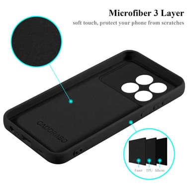 Xiaomi Poco X6 Pro Suojakuori Kotelo Case (Musta)