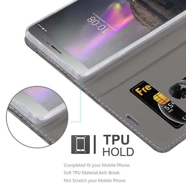 Lenovo P2 Suojakuori Lompakkokotelo (harmaa)