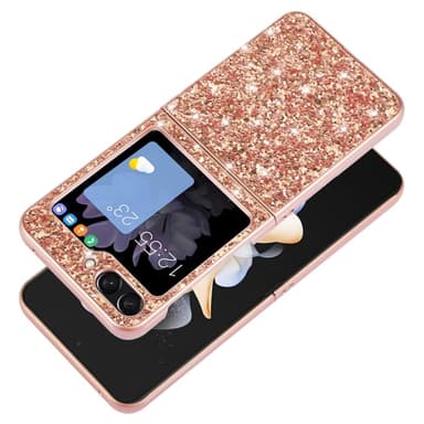SKALO Samsung Z Flip6 Glitteriä TPU Suojakuori - Sininen