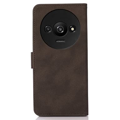 SKALO Xiaomi Redmi A3 KHAZNEH Lompakkokotelo PU-nahasta - Ruskea