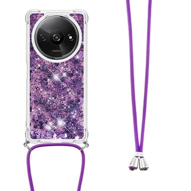 SKALO Xiaomi Redmi A3 Juoksuhiekka Glitter Mobile kaulapanta - Violetti