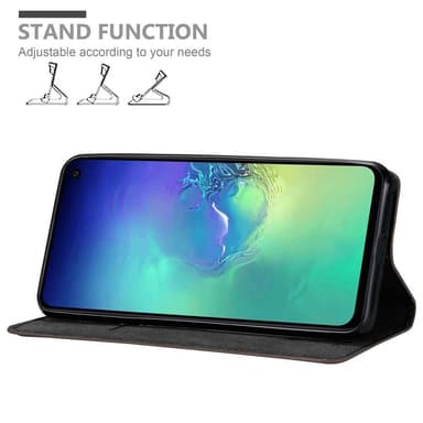 Samsung Galaxy S10e Suojakuori Lompakkokotelo (Ruskea)