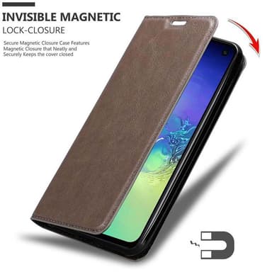 Samsung Galaxy S10e Suojakuori Lompakkokotelo (Ruskea)