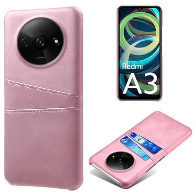 SKALO Xiaomi Redmi A3 PU-nahkainen Suojakuori Lompakolla - Ruusukulta