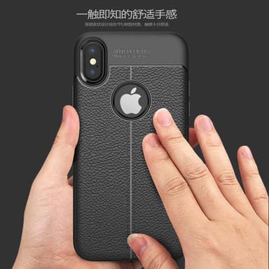 iPhone X / XS Suojakuori Case Cover (Musta)