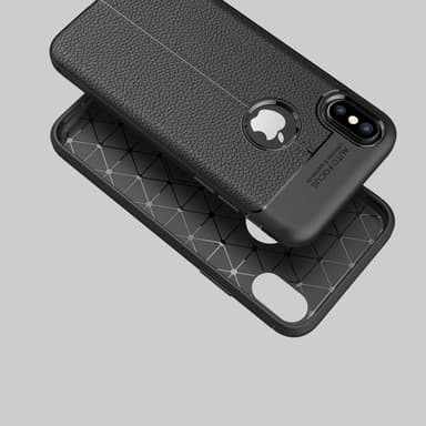 iPhone X / XS Suojakuori Case Cover (Musta)