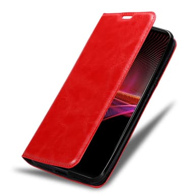 Sony Xperia 1 III Suojakuori Lompakkokotelo (Punainen)