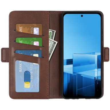SKALO Asus Zenfone 11 Ultra 5G Premium Wallet Lompakkokotelo - Ruskea
