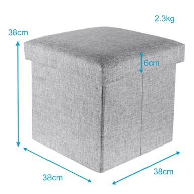 Kokoontaittuva Jakkara 38x38x38 cm Istuintuoli (harmaa)