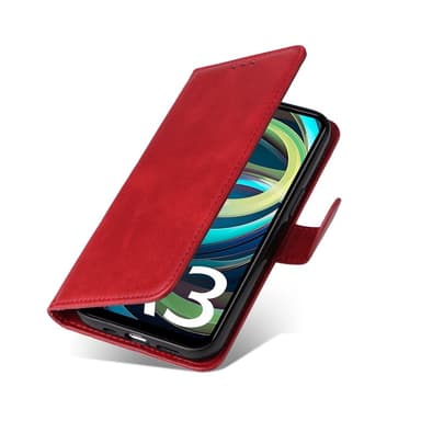 SKALO Xiaomi Redmi A3 PU-nahkainen Lompakkokotelo - Punainen