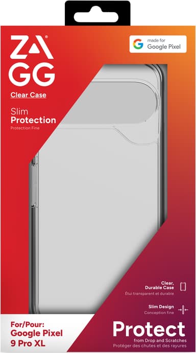 Zagg Google Pixel 9 Pro XL läpinäkyvä suojakuori