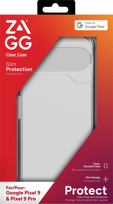 Zagg Google Pixel 9/9 Pro läpinäkyvä suojakuori
