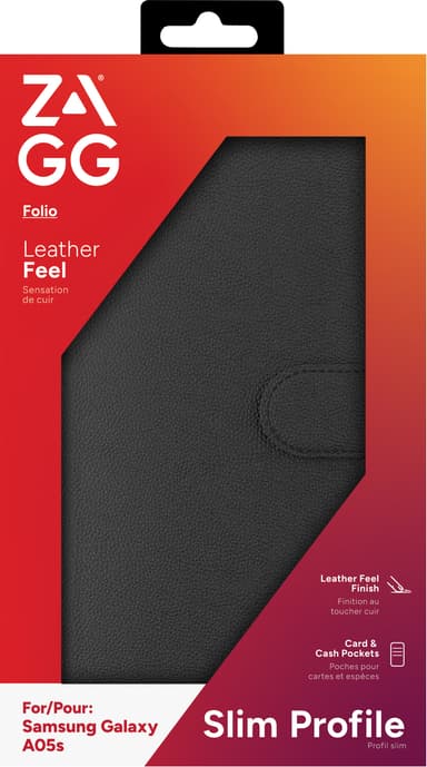 Zagg Samsung Galaxy A05s lompakkokotelo (musta)