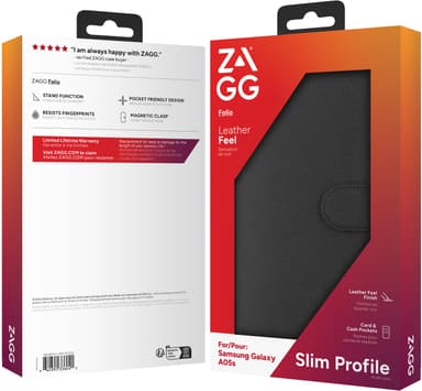 Zagg Samsung Galaxy A05s lompakkokotelo (musta)