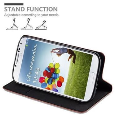Samsung Galaxy S4 Suojakuori Lompakkokotelo (Ruskea)