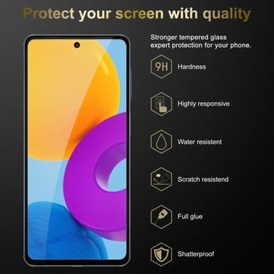 Samsung Galaxy M52 5G 3x Näytönsuoja Karkaistu lasi