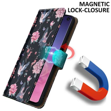 Samsung Galaxy S10 4G Suojakuori Lompakkokotelo (Musta)