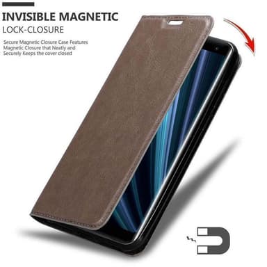 Sony Xperia XZ3 Suojakuori Lompakkokotelo (Ruskea)