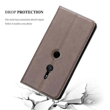 Sony Xperia XZ3 Suojakuori Lompakkokotelo (Ruskea)