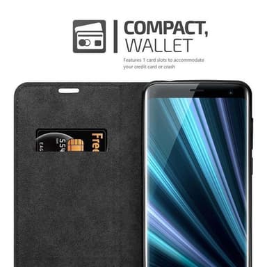 Sony Xperia XZ3 Suojakuori Lompakkokotelo (Ruskea)