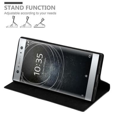 Sony Xperia XA2 ULTRA Suojakuori Lompakkokotelo (Musta)