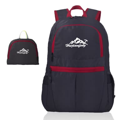 Taitettava reppu 36L Unisex vedenpitävä (musta)