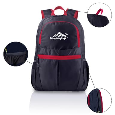 Taitettava reppu 36L Unisex vedenpitävä (musta)