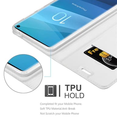 Suojakuori Samsung Galaxy S10 4G Lompakkokotelo (Hopea)