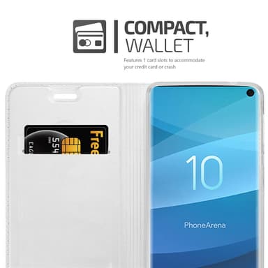 Suojakuori Samsung Galaxy S10 4G Lompakkokotelo (Hopea)