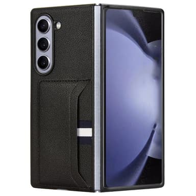 SKALO Samsung Z Fold6 PU-nahkainen Korttikotelo - Musta