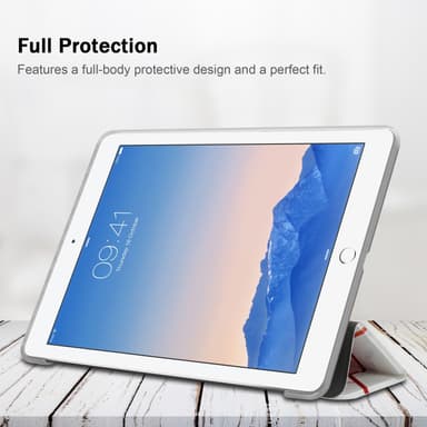 iPad 2 / 3 / 4 Suojakuori Lompakkokotelo (Valkoinen)