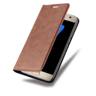 Samsung Galaxy S7 Suojakuori Lompakkokotelo (Ruskea)