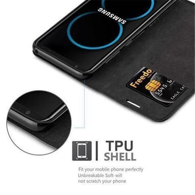 Samsung Galaxy S8 Suojakuori Lompakkokotelo (Musta)