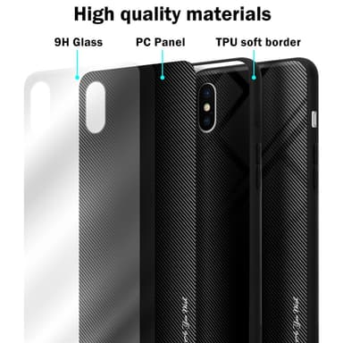 iPhone X / XS Suojakuori Kotelo (Musta)