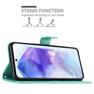 Samsung Galaxy A55 Suojakuori Lompakkokotelo (Turkoosi)
