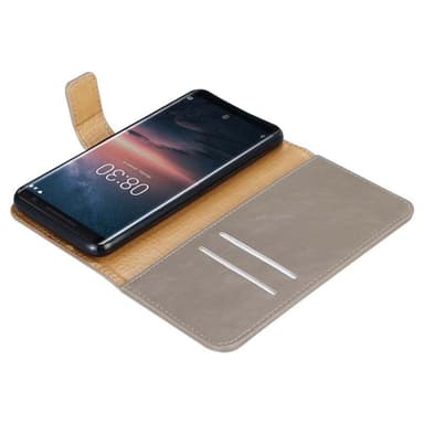Nokia 8 Sirocco Suojakuori Lompakkokotelo (Ruskea)