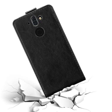 Nokia 8 Sirocco Suojakuori Lompakkokotelo (Musta)