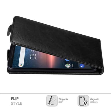 Nokia 8 Sirocco Suojakuori Lompakkokotelo (Musta)