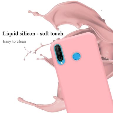 Huawei P30 LITE Suojakuori Kotelo (Vaaleanpunainen)