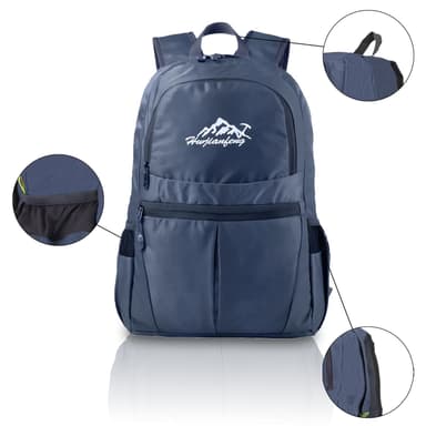 Taitettava reppu 36L Unisex vedenpitävä (tummansininen)
