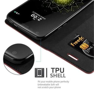 LG G5 Suojakuori Lompakkokotelo (Punainen)