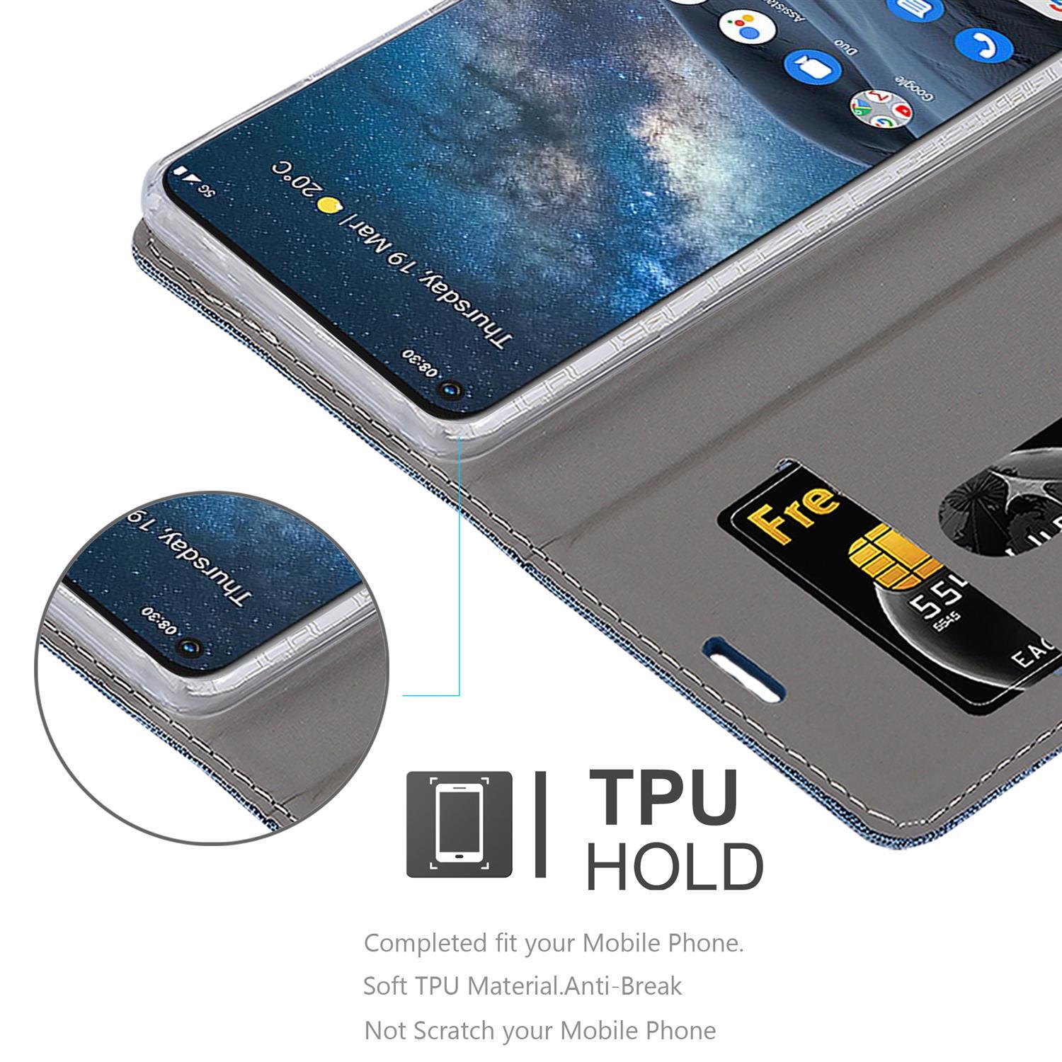 Nokia 8.3 Suojakuori Lompakkokotelo (Sininen)