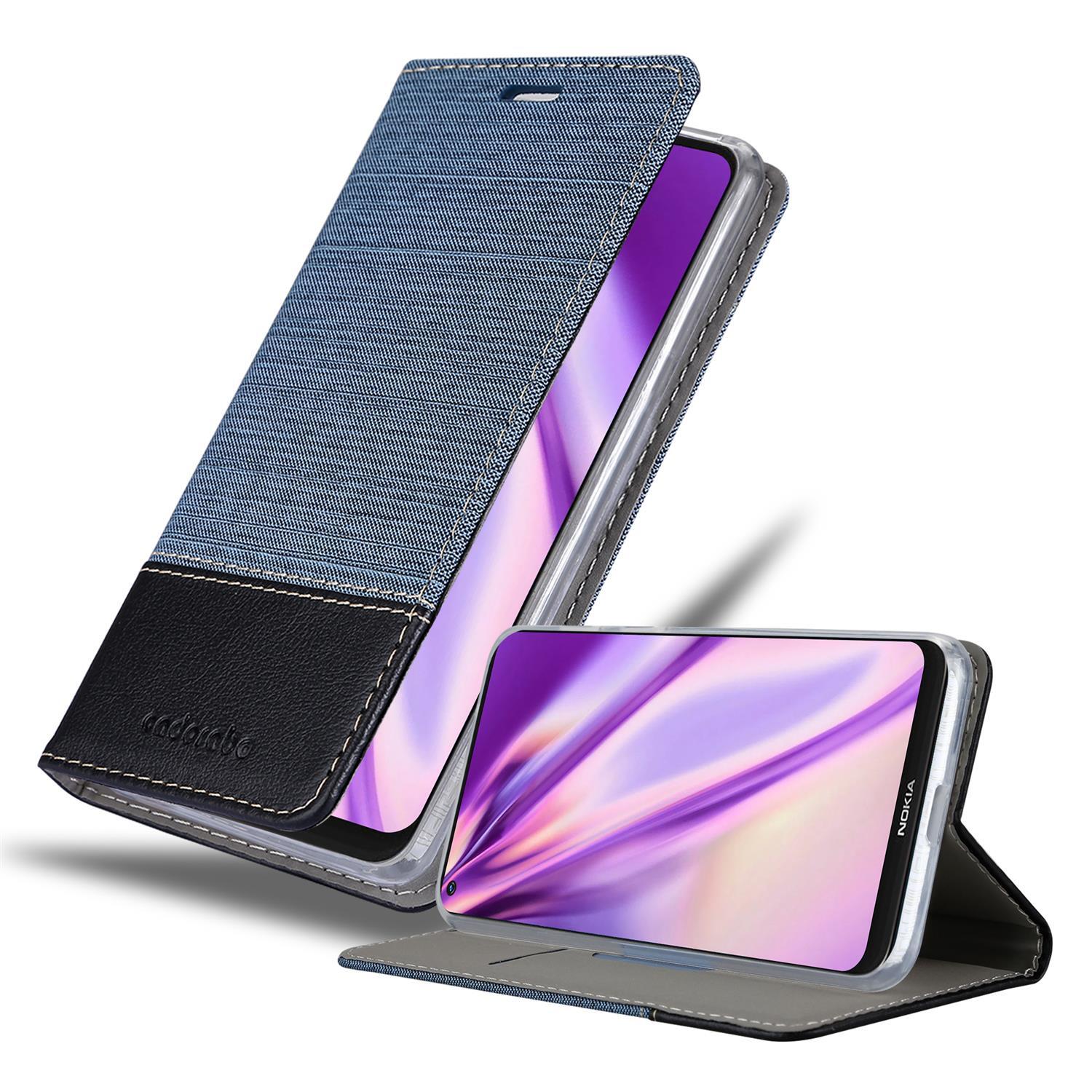 Nokia 8.3 Suojakuori Lompakkokotelo (Sininen)