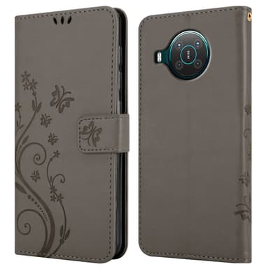Nokia X10 / X20 Suojakuori Lompakkokotelo (harmaa)