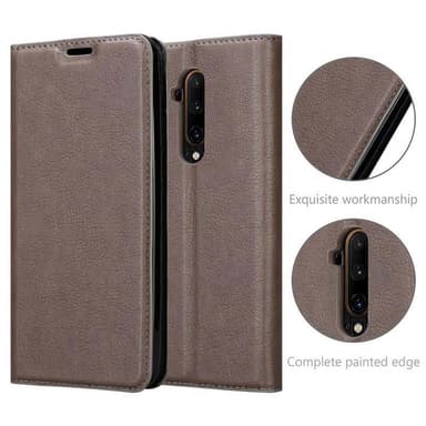 OnePlus 7T PRO Suojakuori Lompakkokotelo (Ruskea)